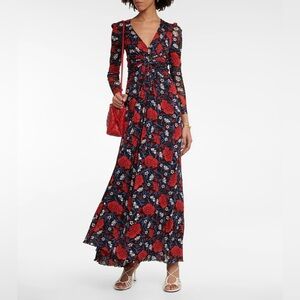 Diane von Furstenberg Adara floral print maxi dress size medium NWT